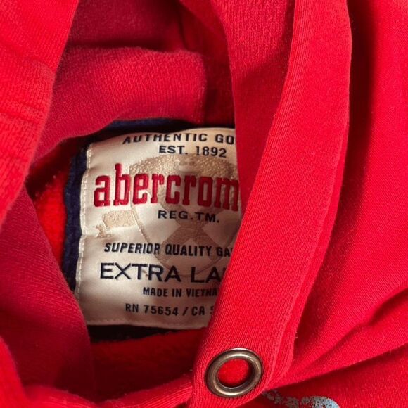 Abercrombie 92 Youth XL Red Hoodie‎ - Picture 2 of 4